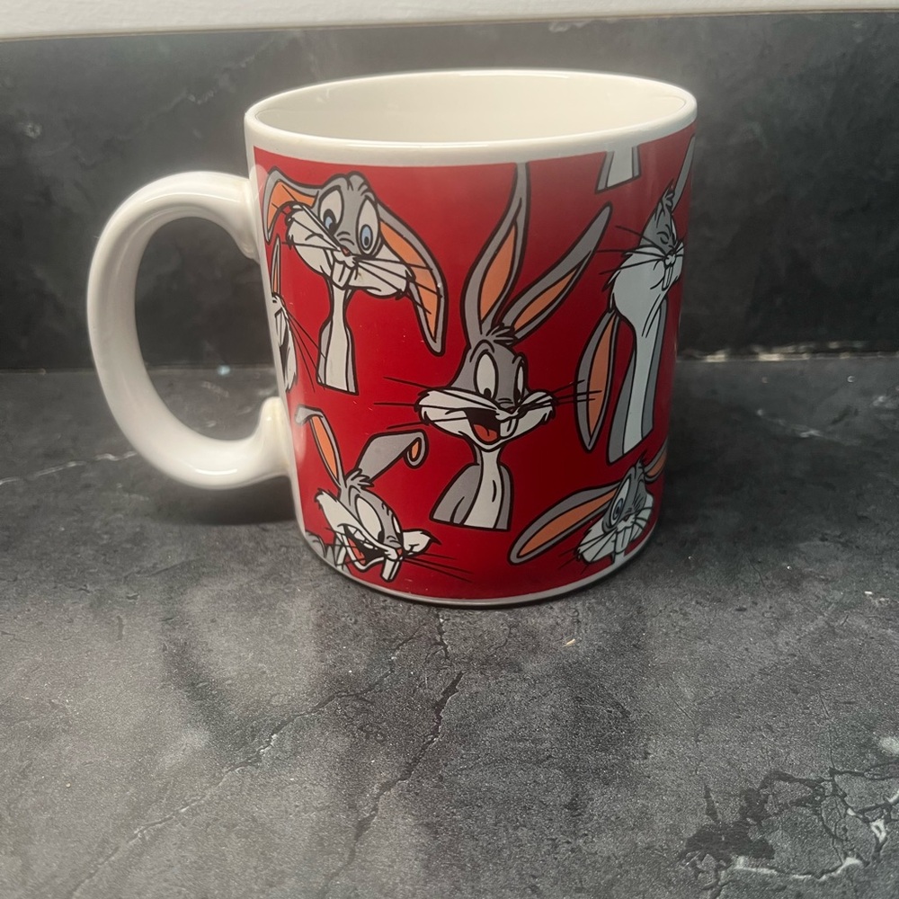 Vintage 1994 Red Bugs Bunny Mug made in Korea